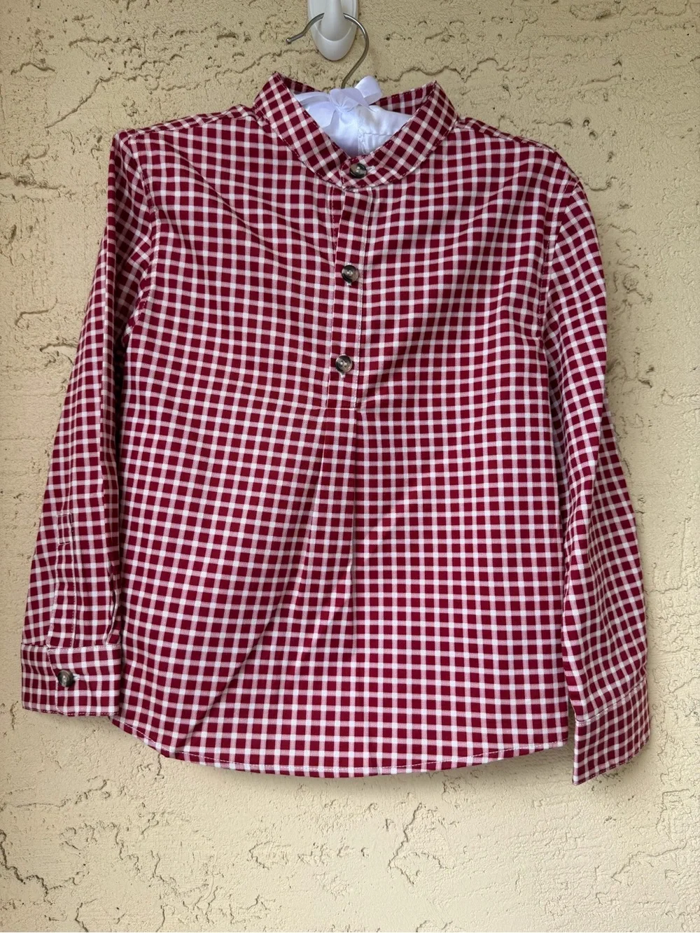 Edgehill Collection Boys Check Long Sleeve Shirt and Pants Set 2T